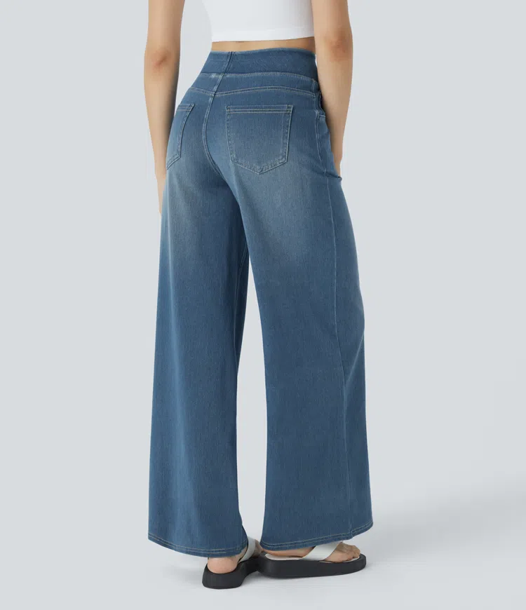 Comfortabele jeans met hoge taille