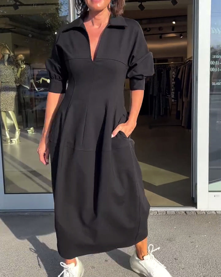 Casual jurk in effen kleur