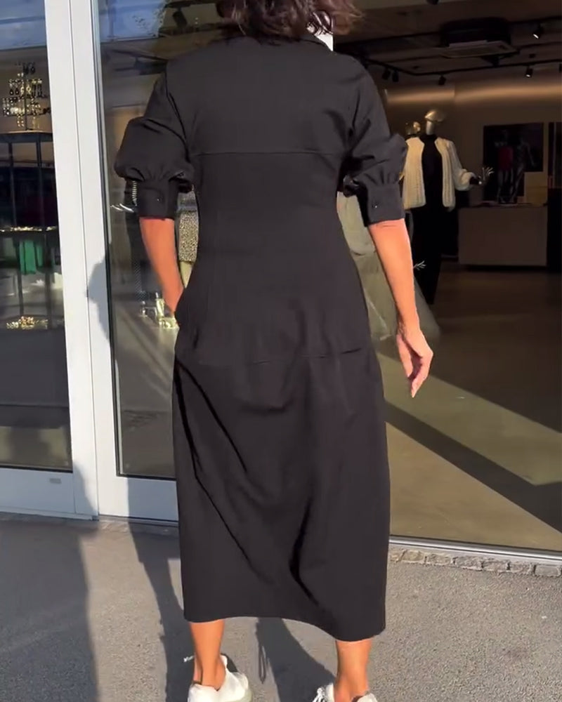 Casual jurk in effen kleur