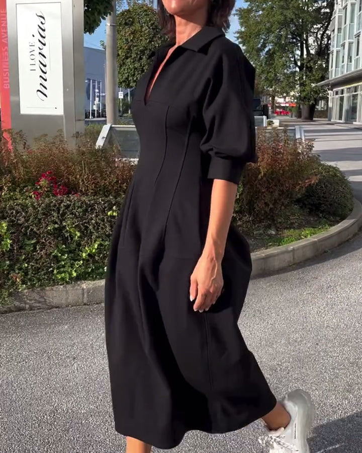 Casual jurk in effen kleur