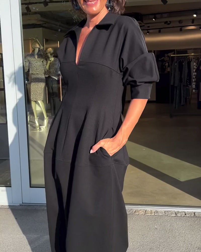Casual jurk in effen kleur