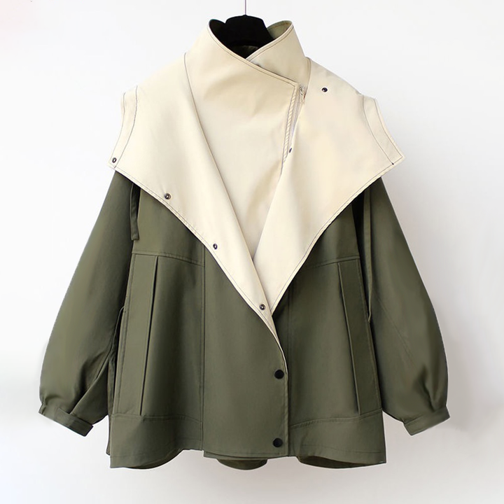 Moderne Tweekleurige Trenchcoat