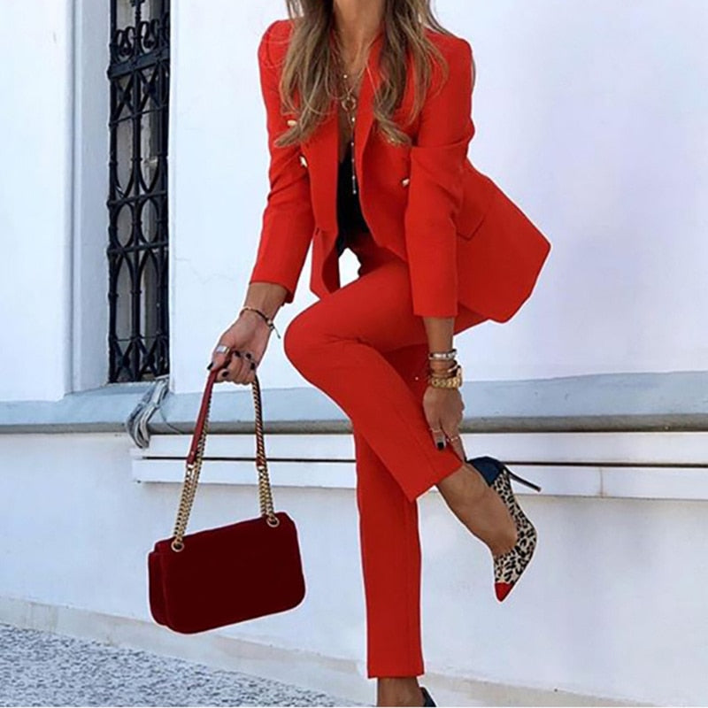 Elegante blazer- en broekset voor dames | Wendy