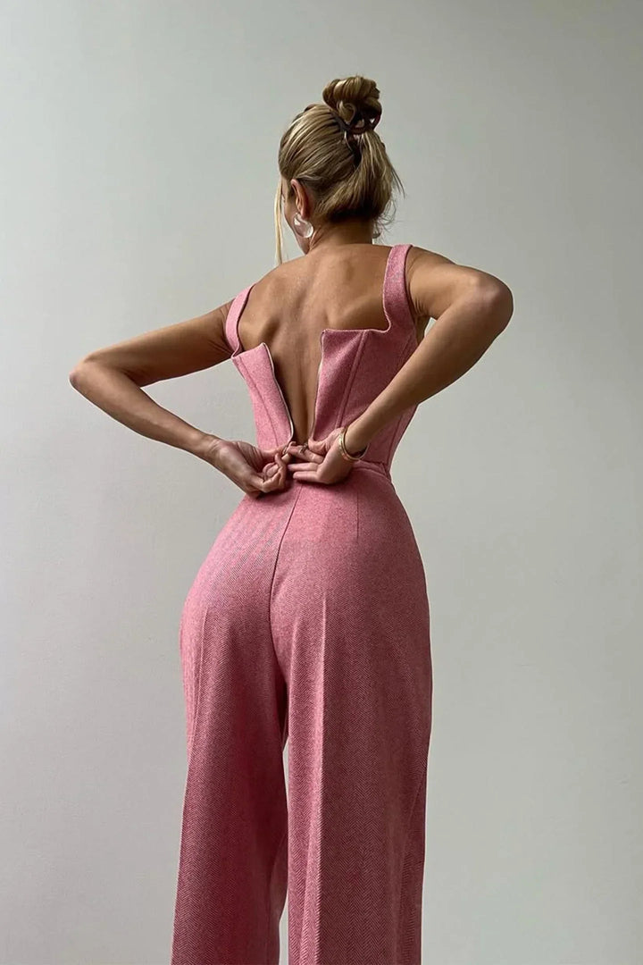 Figen - Driedelige set met dubbelkruisende blazer