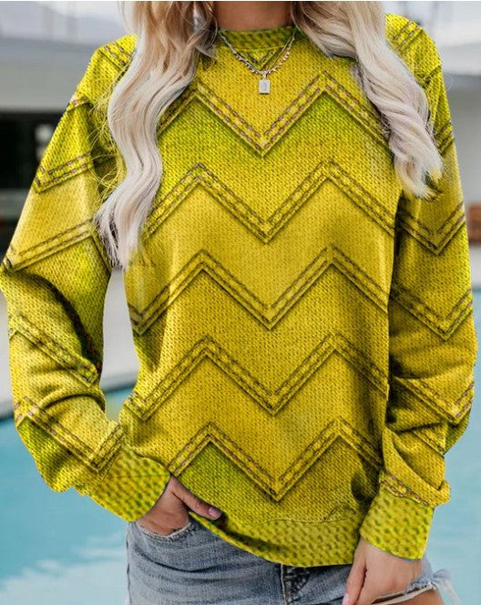 Eva - Geometrisch kasjmier sweatshirt
