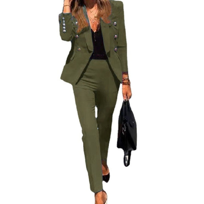 Elegante blazer- en broekset voor dames | Wendy