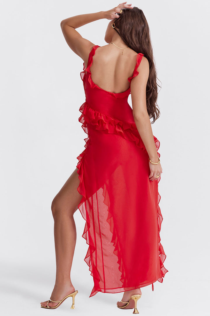 Stralende Jurk met Ruffles