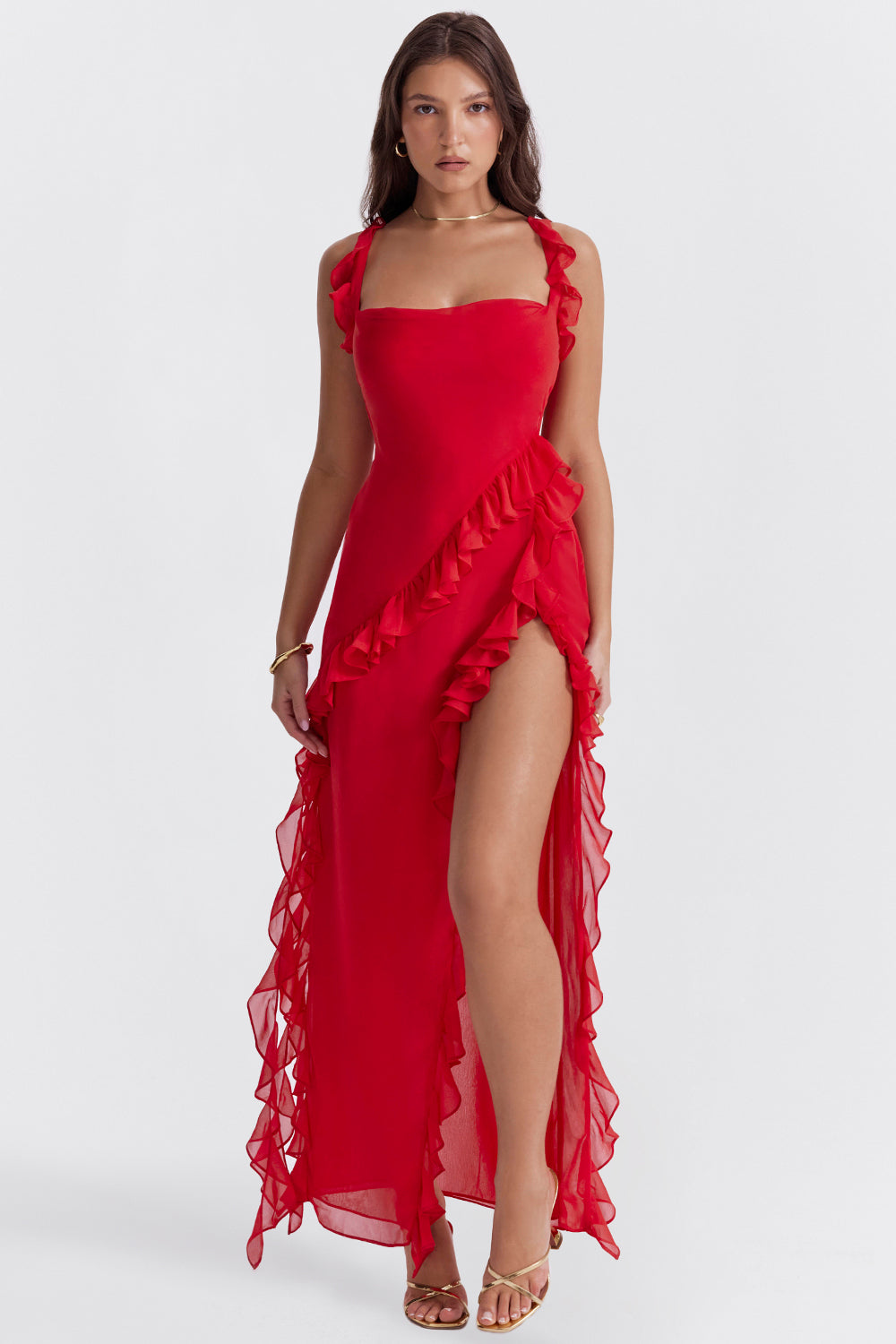 Stralende Jurk met Ruffles