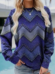 Eva - Geometrisch kasjmier sweatshirt
