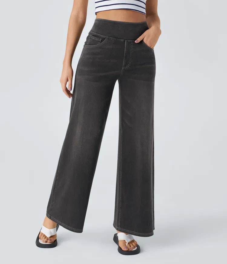Comfortabele jeans met hoge taille