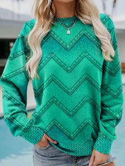Eva - Geometrisch kasjmier sweatshirt
