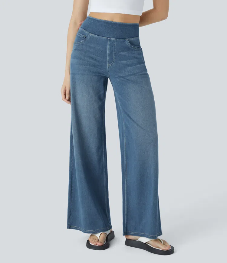 Comfortabele jeans met hoge taille