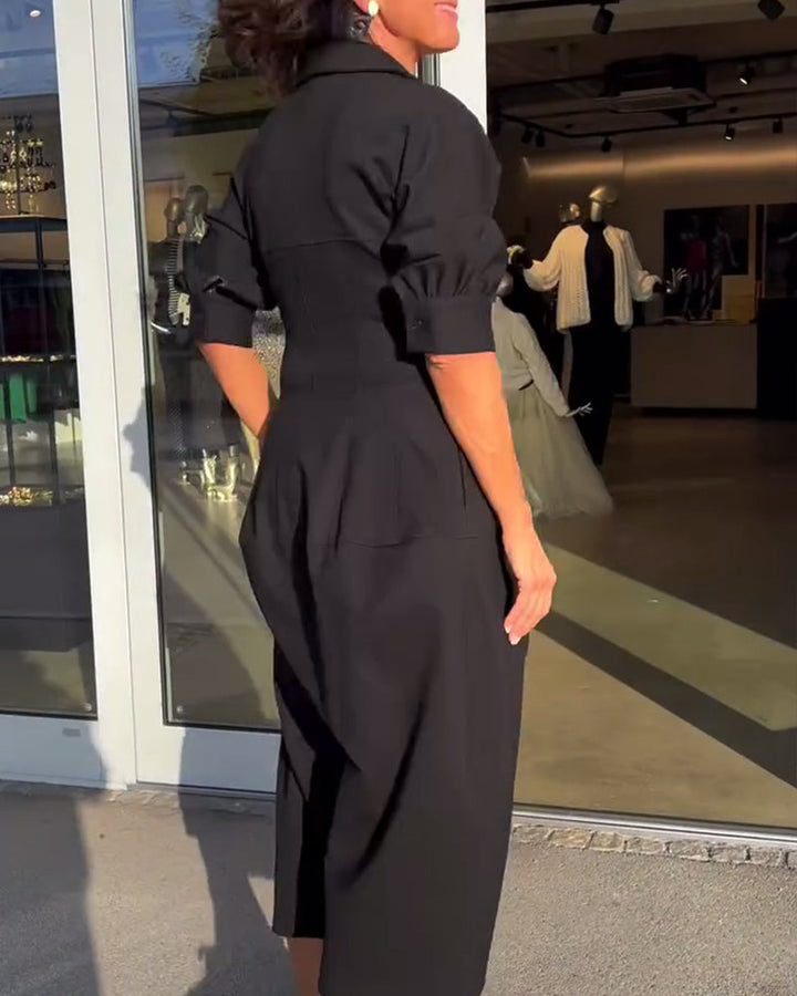 Casual jurk in effen kleur